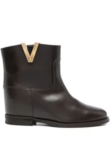 Кожаные ботинки с V-образным вырезом Via Roma 15, коричневый