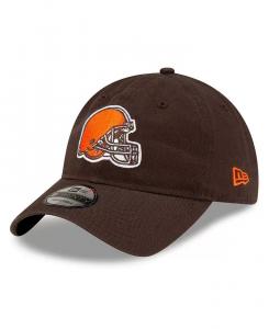 Мужская коричневая кепка Cleveland Browns Core Classic Primary 9TWENTY Adjustable New Era