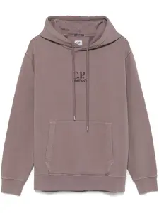 Худи с вышитым логотипом C.P. Company, фиолетовый