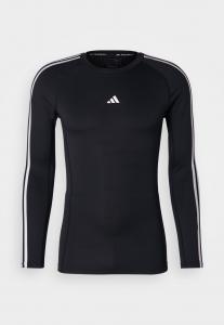 Рубашка с длинным рукавом TECHFIT COMPRESSION 3-STRIPES LONG SLEEVE adidas, черный