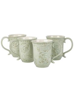 Набор из 4 кружек "Тулузские" Fitz and Floyd, зеленый