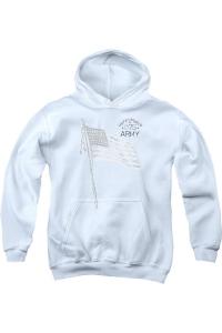 Толстовка U.S. ARMY Tristar с капюшоном для детей Gildan, белый