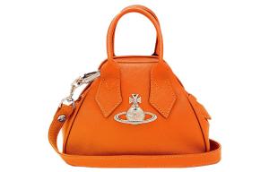 Vivienne Westwood Женская мини-сумка через плечо из коровьей кожи оранжевая