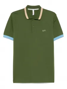 Рубашка поло с вышитым логотипом Sun 68, зеленый