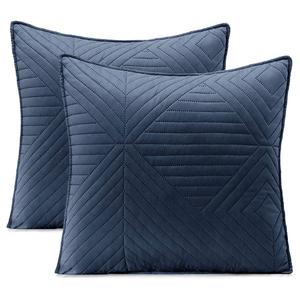 Наволочка FLHF Lofta 2er-Set, полиэстер - темно-синий / шафраново-желтый - 45 x 45 см