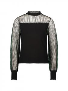 Свитер с прозрачными рукавами в цвете Black Beauty Zero