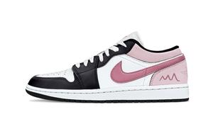 Jordan Баскетбольные кроссовки Air 1 Raspberry Pink Support Low Top Vintage Unisex Pink White