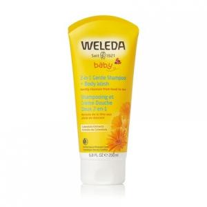 Нежный шампунь и гель для душа Baby Calendula 2-в-1, 6,8 жидких унций, Weleda