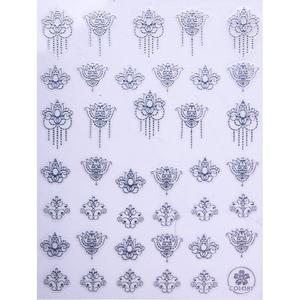 Тонкие самоклеящиеся наклейки для ногтей Colorf CB-174 Silver Silver, AllePaznokcie