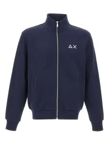 Свитшот с вышивкой и молнией Sun68, синий