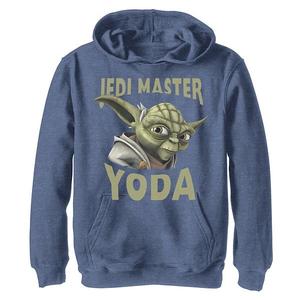 Детская толстовка с капюшоном Clone Wars Jedi Master Yoda Big Face Graphic Star Wars