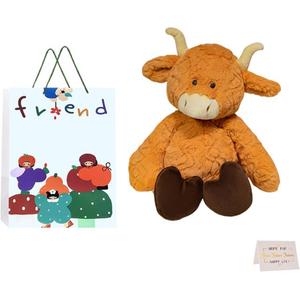 Коллекционная плюшевая кукла Healing Collection Cow высотой 32 см Whoops, оранжевый