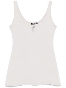 Мини-платье в мелкий рубчик Elena Velez, нейтральный цвет