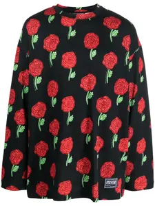 Футболка оверсайз Interlock с принтом Versace Jeans Couture, черный