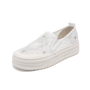 Дышащие, увеличивающие рост, низкие модные женские кроссовки и повседневная обувь. Удобная женская обувь RED DRAGONFLY, White