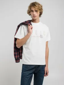 Хлопковая трикотажная футболка с гавайским принтом