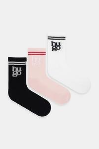 3p qs sportylog cc w носки, комплект из 3 штук HUGO, черный