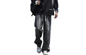 Джинсы Huichao Riding The Wind Collection Unisex WARRIOR, черный/серый