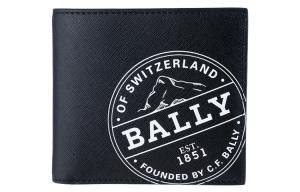 Кожаный держатель для визиток и монет мужской черный BALLY