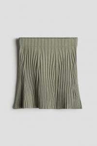 Юбка А-силуэта в рубчик H&M, зеленый