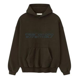 Толстовка Fear of God Essentials из плотного флиса в стиле 90-х, коричневая