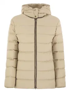 Стеганая куртка с капюшоном Herno, бежевый