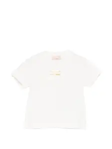 Футболка с логотипом Elisabetta Franchi La Mia Bambina, белый
