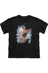 Футболка с коротким рукавом для детей "Лига справедливости Америки: Фемискира" Gildan, черный