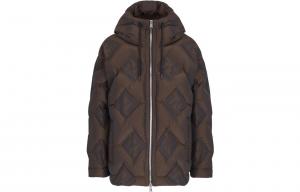 FENDI Куртка пуховая мужская коричневая, Brown