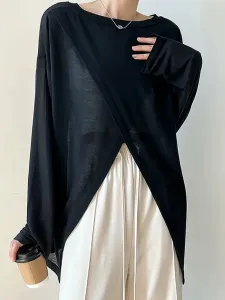 Двусторонняя конструкция спереди и сзади, круглый вырез, перекрестное крепление.