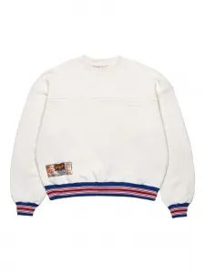 Свитшот с полосатыми деталями Pdf, белый