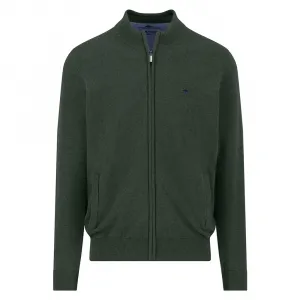 Свитер Fynch Hatton 1514212 на молнии, зеленый