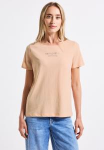 Футболка Street One Print T-shirt, Orange/Burnt Orange Denim