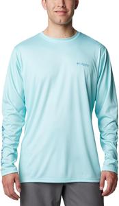 Columbia мужская футболка с длинным рукавом Terminal Tackle PFG Fish Star, Gulf Stream/Canyon Blue Marlin Gradient