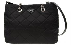 PRADA Нейлоновая сумка-шоппер Сумка для покупок Сумка-хобо Парашютная сумка Кроссбоди Женская черная сумка через плечо