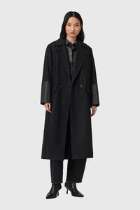 Шерстяное пальто SELLMA Allsaints, черный