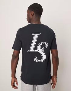 Футболка с графическим принтом Lyle & Scott Emblem темно-синего цвета