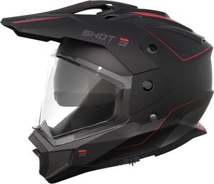 Мотокроссовый шлем Shot trek rally, Black Matt/Red