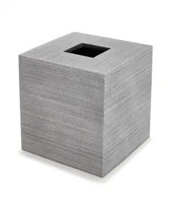 Чехол для коробки с салфетками из текстурированной смолы "Дюна" Cassadecor, серый