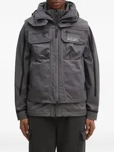 Многослойная куртка с логотипом Napapijri, серый