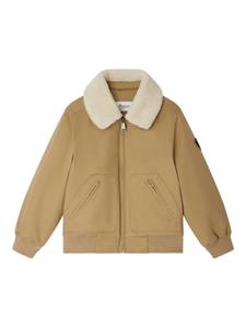 Куртка-бомбер Bonpoint John с воротником из овчины, нейтральный