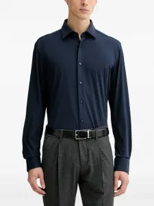 Рубашка с длинными рукавами Boss, синий