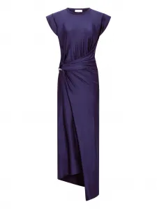 Декорированное платье миди Rabanne, синий