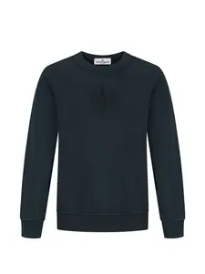 Свитшот с логотипом и круглым вырезом Stone Island Junior, синий