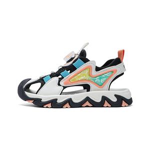 Легкие детские сандалии с противоскользящей подошвой, устойчивые к истиранию и ударам Philo Yingbang, черный/оранжевый