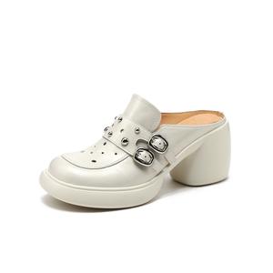 FMM Устойчивые к запаху износостойкие нескользящие закрытые тапочки женские Ecru, цвет Ecru