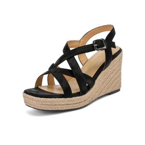 Yeezyy Reezy Женские сандалии на одной застежке черные, цвет Black