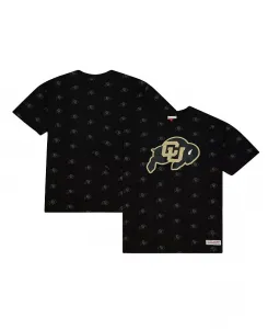 Мужская черная футболка Colorado Buffaloes с принтом по всей поверхности Mitchell & Ness