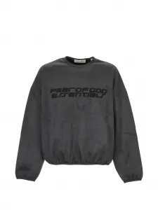 Свитшот с логотипом Fear Of God Essentials, серый