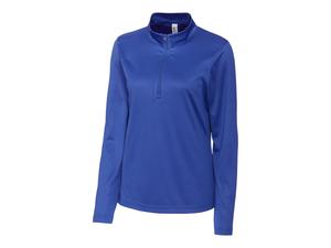 Clique Spin Eco Performance Женский пуловер с застежкой-молнией на половину длины, цвет tour blue